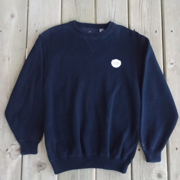 Kids Navy Blue Greg Norman Collection X Medinah Country Club Knit Sweater - Picture 1 of 12